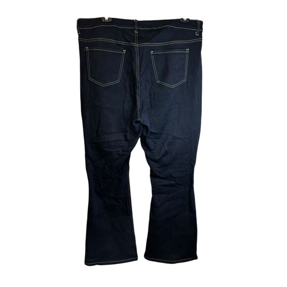 Copper Flash Plus Size High Rise Flare Jeans Dark Wash 18W Dark Wash Casual Y2K - Picture 2 of 9